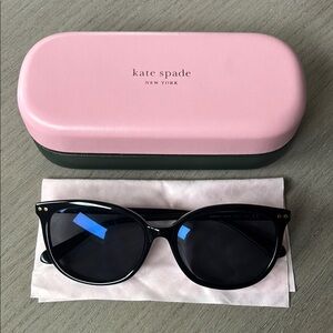Kate Spade Black Sunglasses with Pink Case
